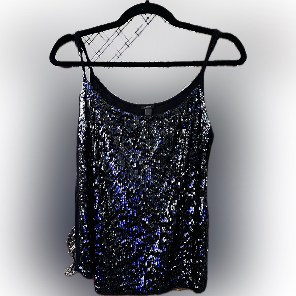 J.Crew Black Sequin Tank Size M